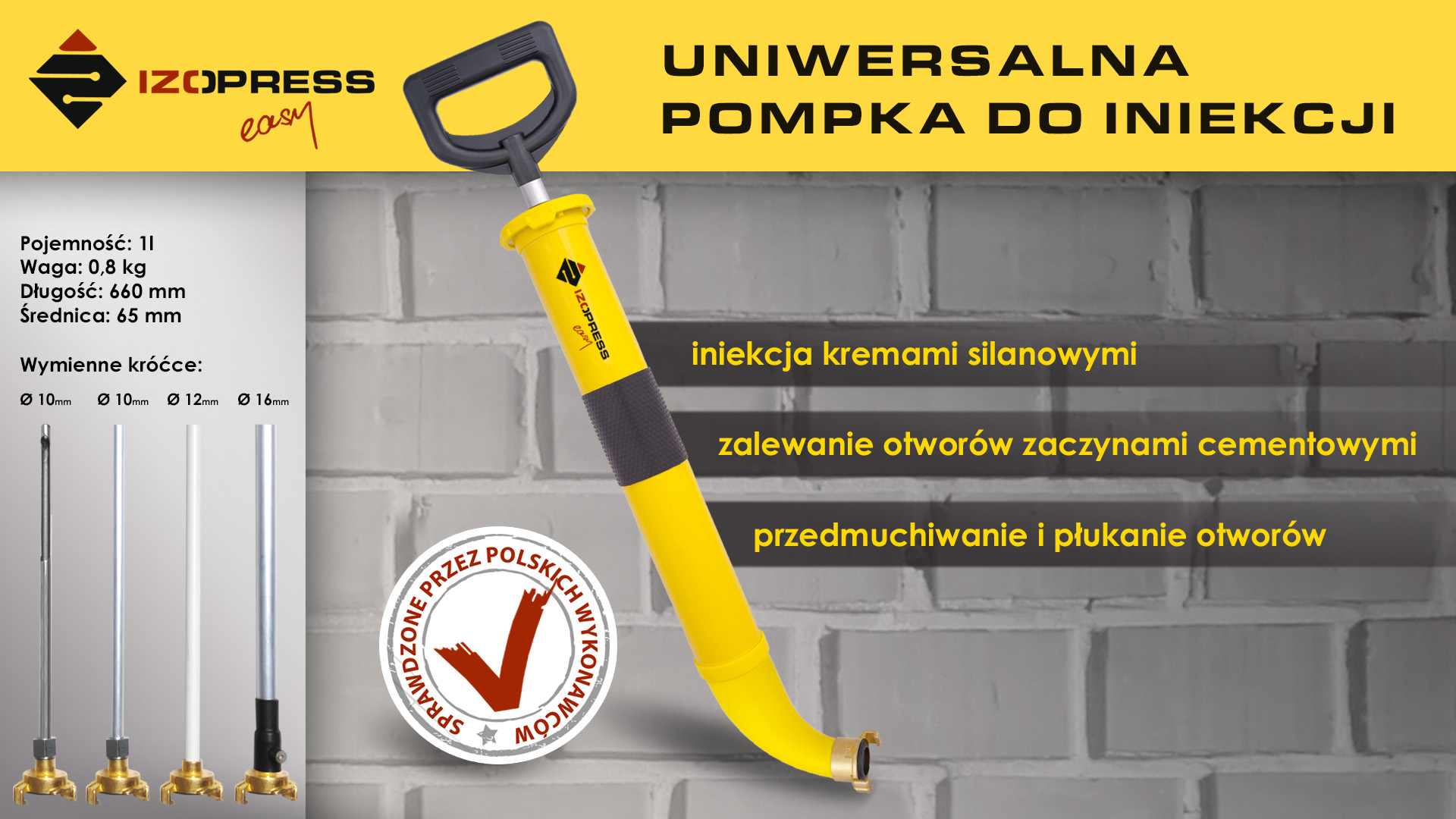 Izopress Easy - pompka ręczna złącze GEKA do kremów iniekcyjnych